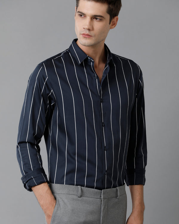 Men's Navy Stripped Shirt