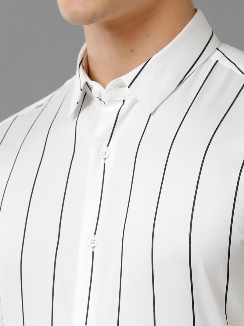 Men's White Stripped Shirt