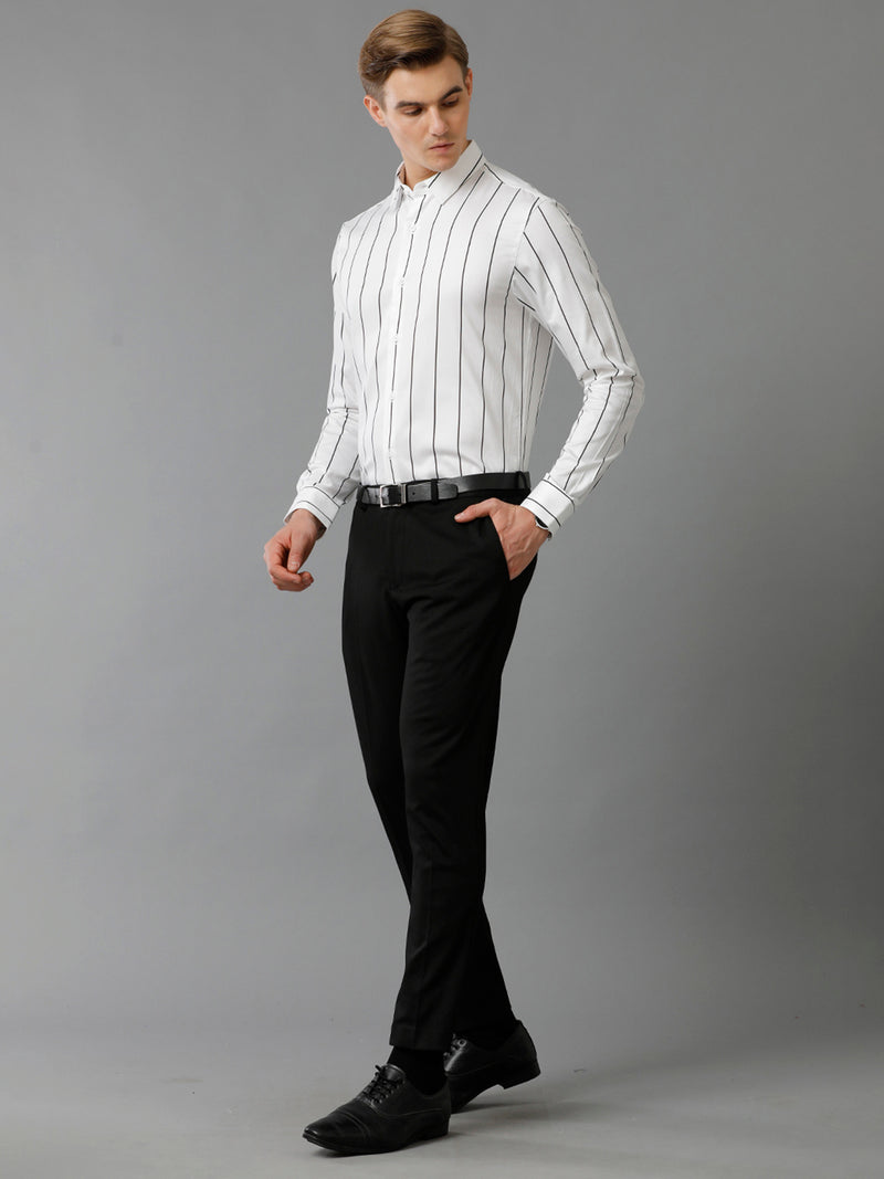Men's White Stripped Shirt