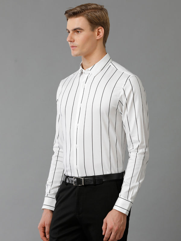 Men's White Stripped Shirt
