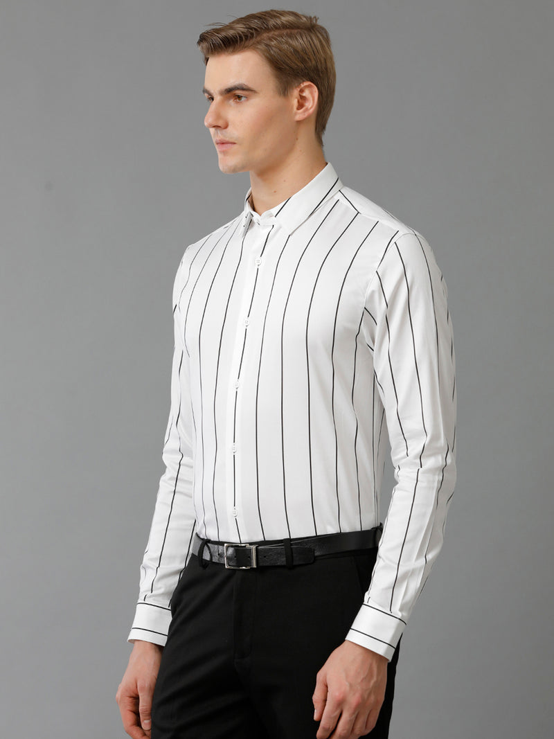 Men's White Stripped Shirt