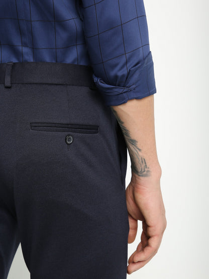 Navy Knitted Stretch Men&