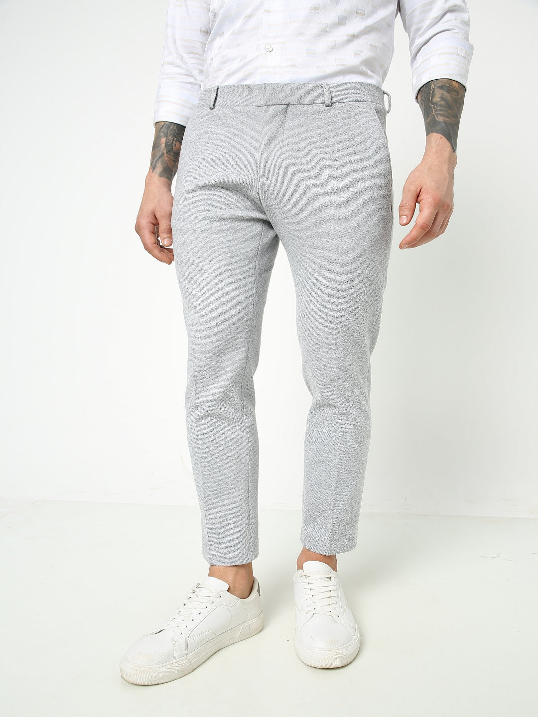 Grey Knitted Stretch Men&