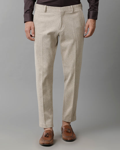 Beige Knitted Stretch Men&