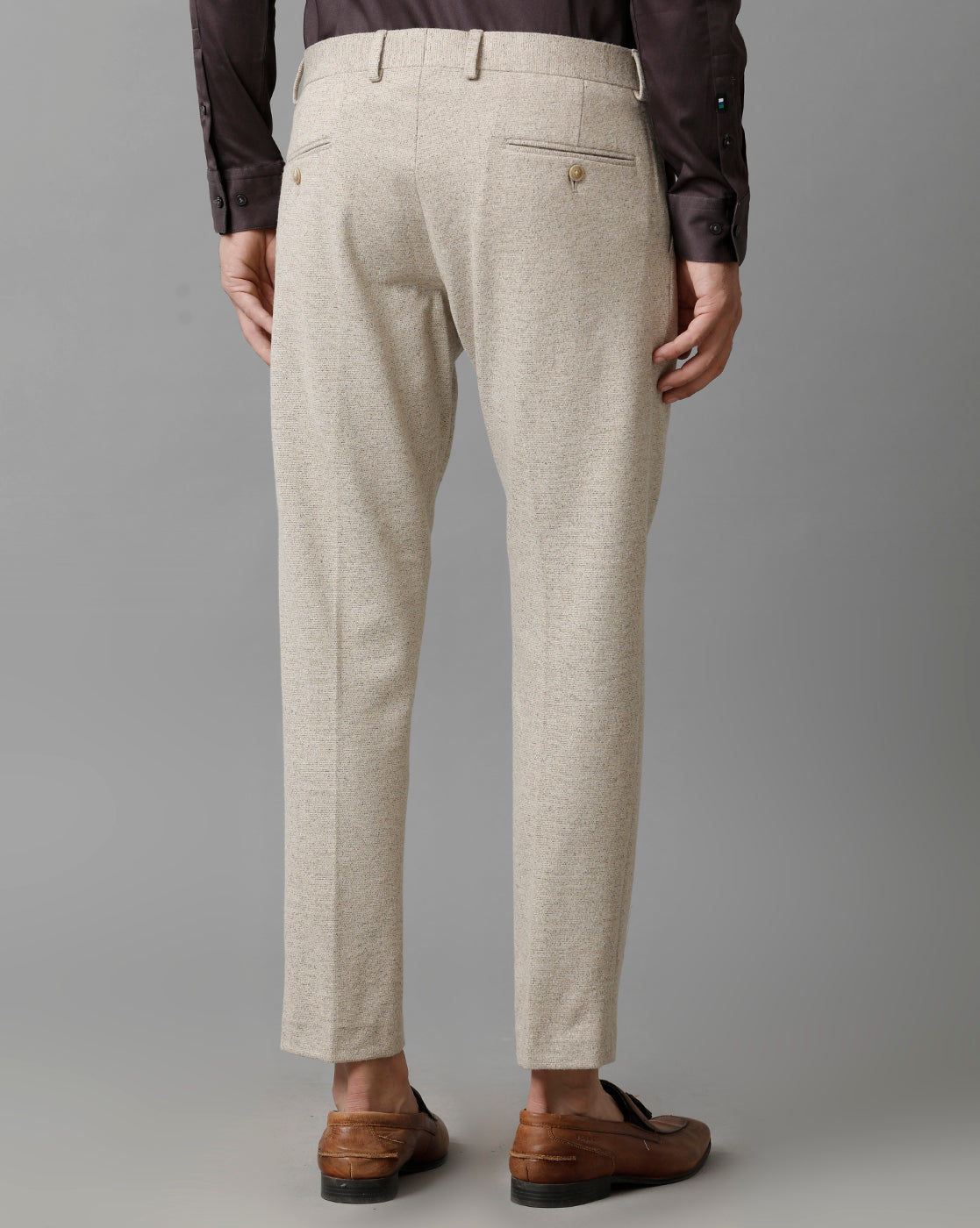 Beige Knitted Stretch Men&