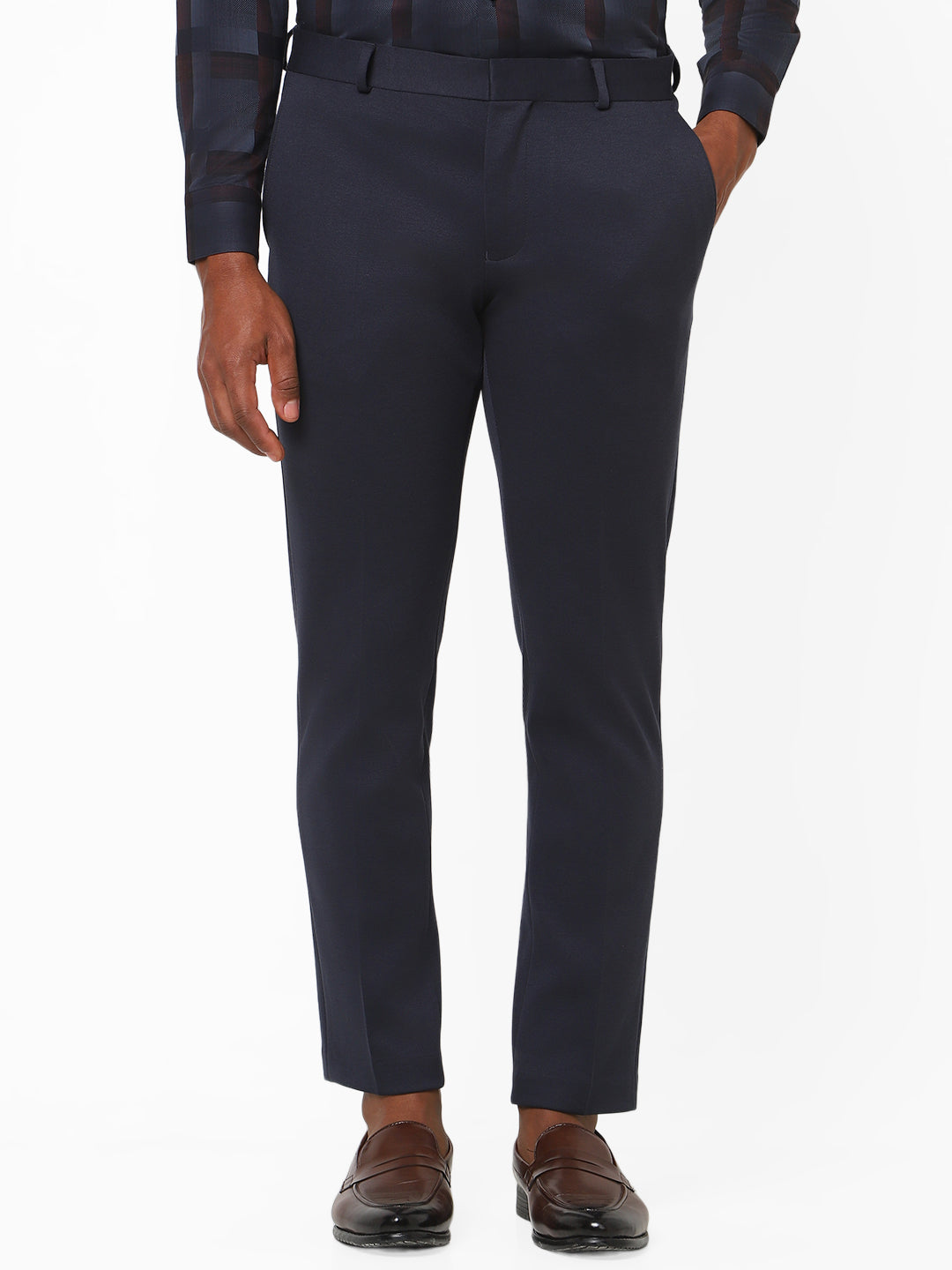 Navy Knitted Stretch Men&