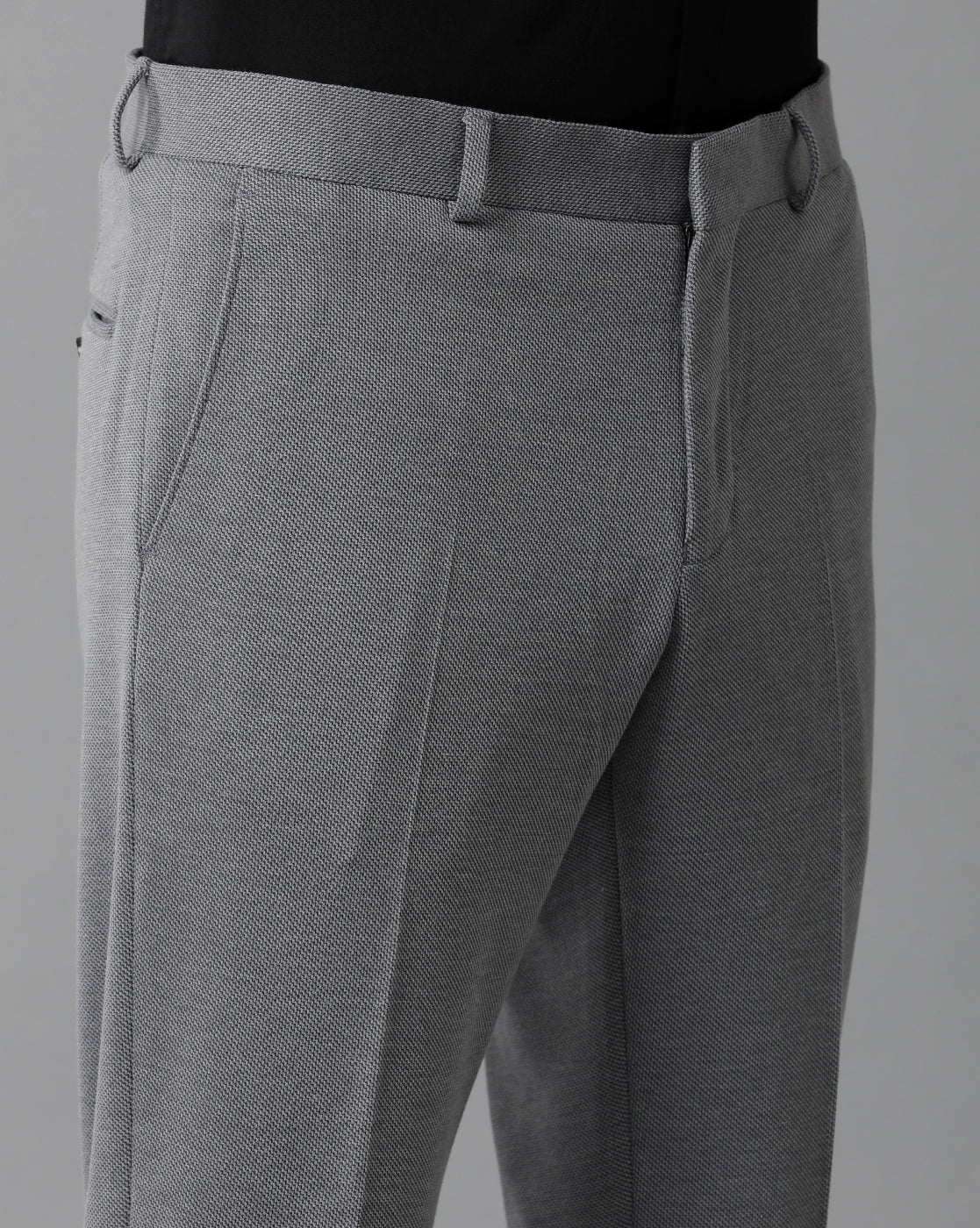 Grey Knitted Stretch Men&