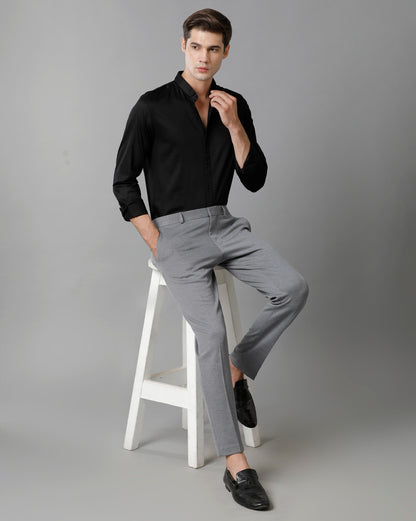 Grey Knitted Stretch Men&