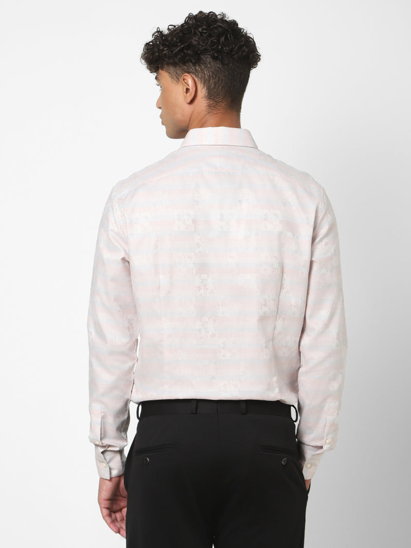Men's Light Pink Multicolor Printed Shirt