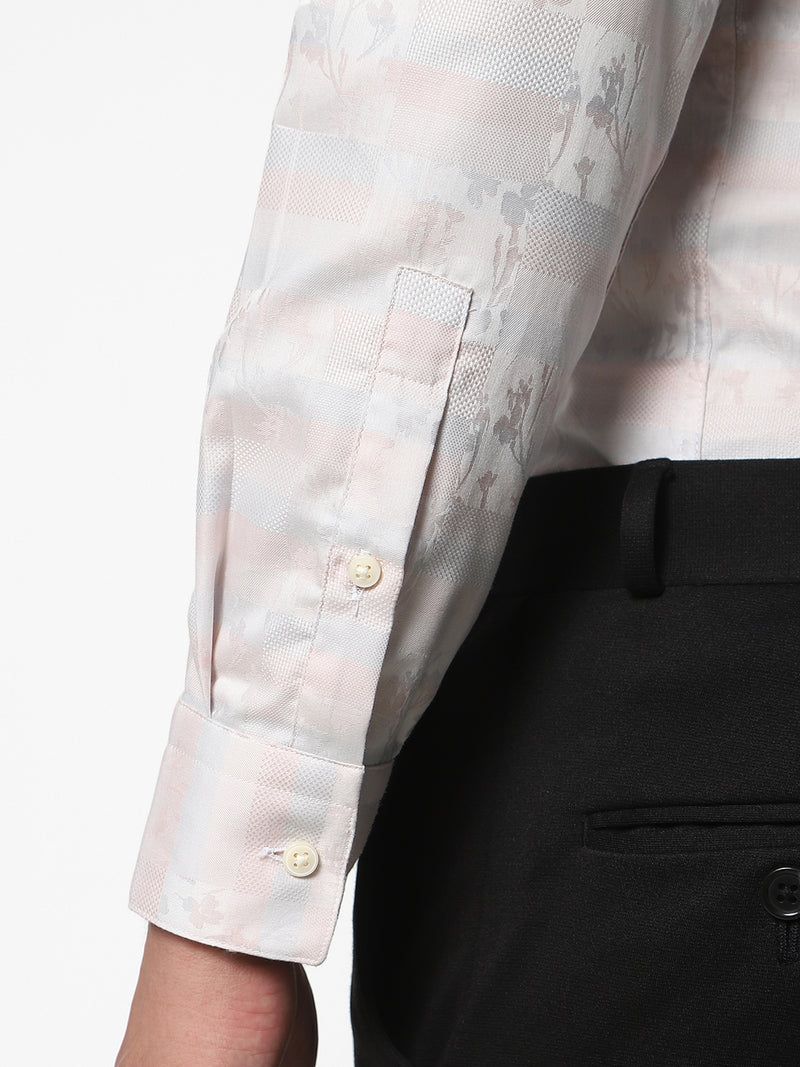 Men's Light Pink Multicolor Printed Shirt