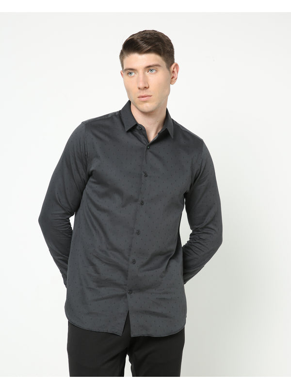 Men's Black Printed Shirt