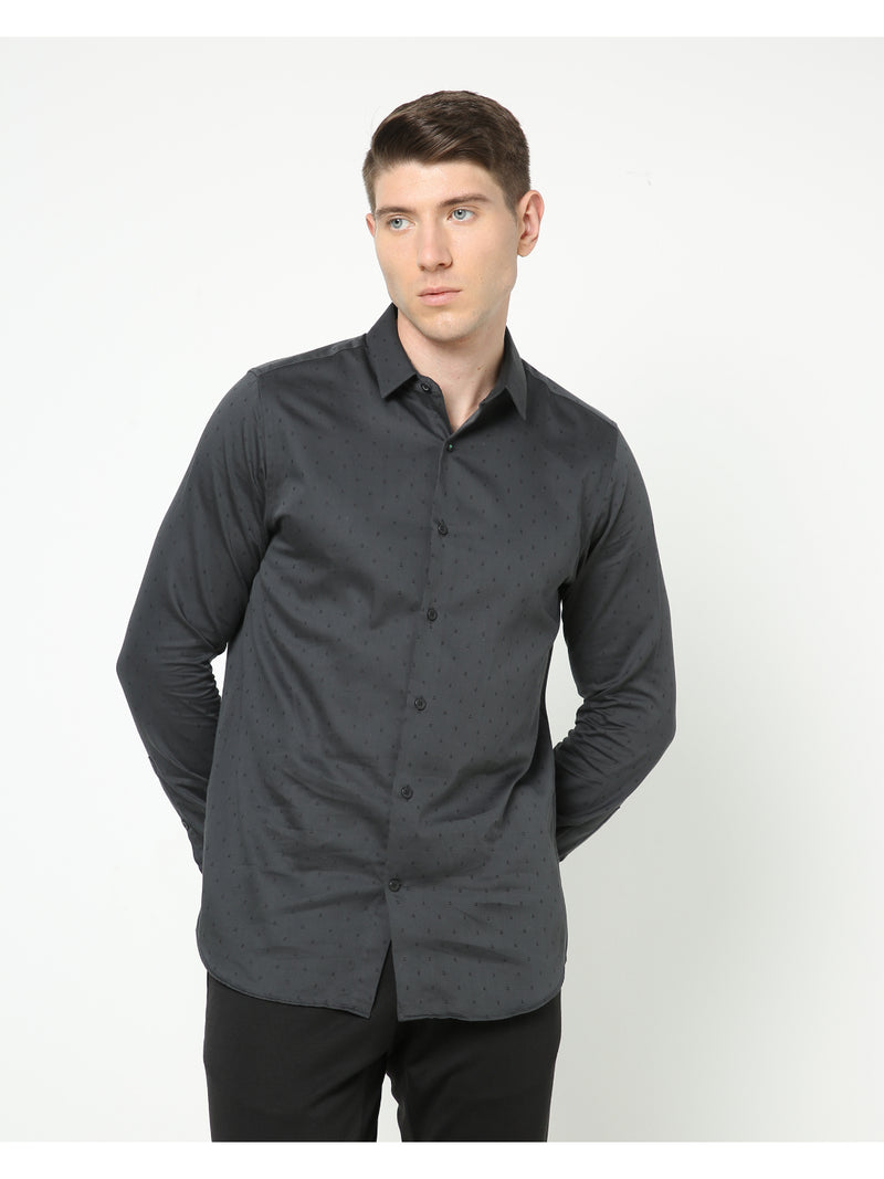 Men's Black Printed Shirt