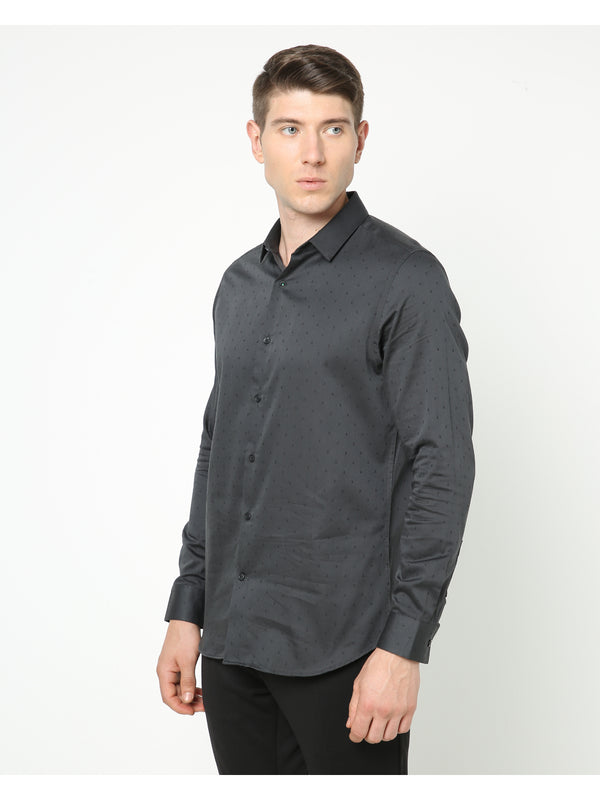 Men's Black Printed Shirt