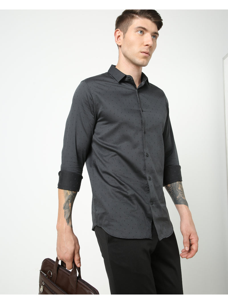 Men's Black Printed Shirt