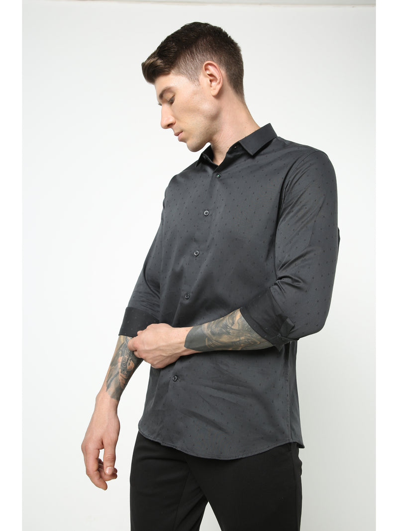 Men's Black Printed Shirt