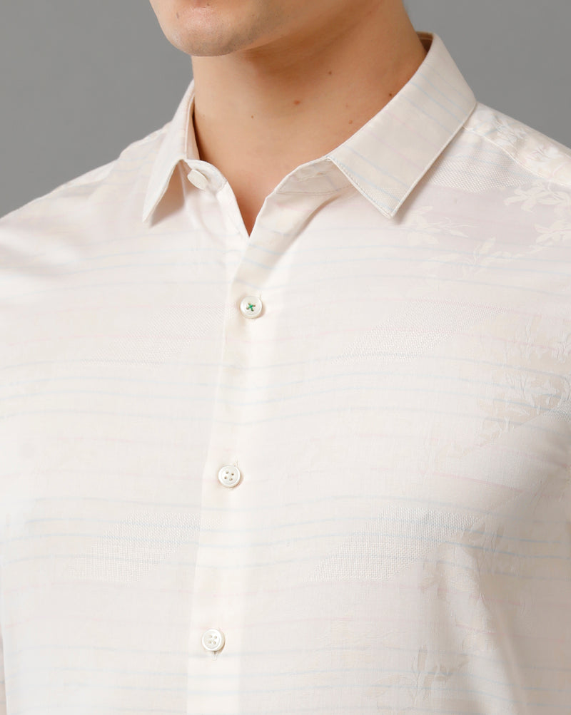 Men's Floral Print Cotton Shirt