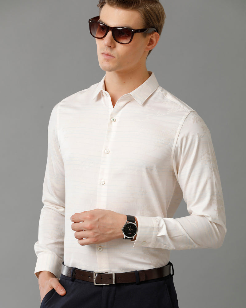 Men's Floral Print Cotton Shirt