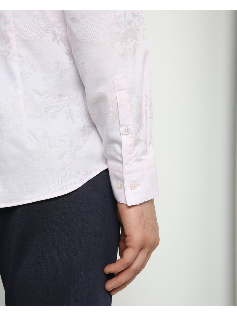 Men's Light Pink Printed shirt