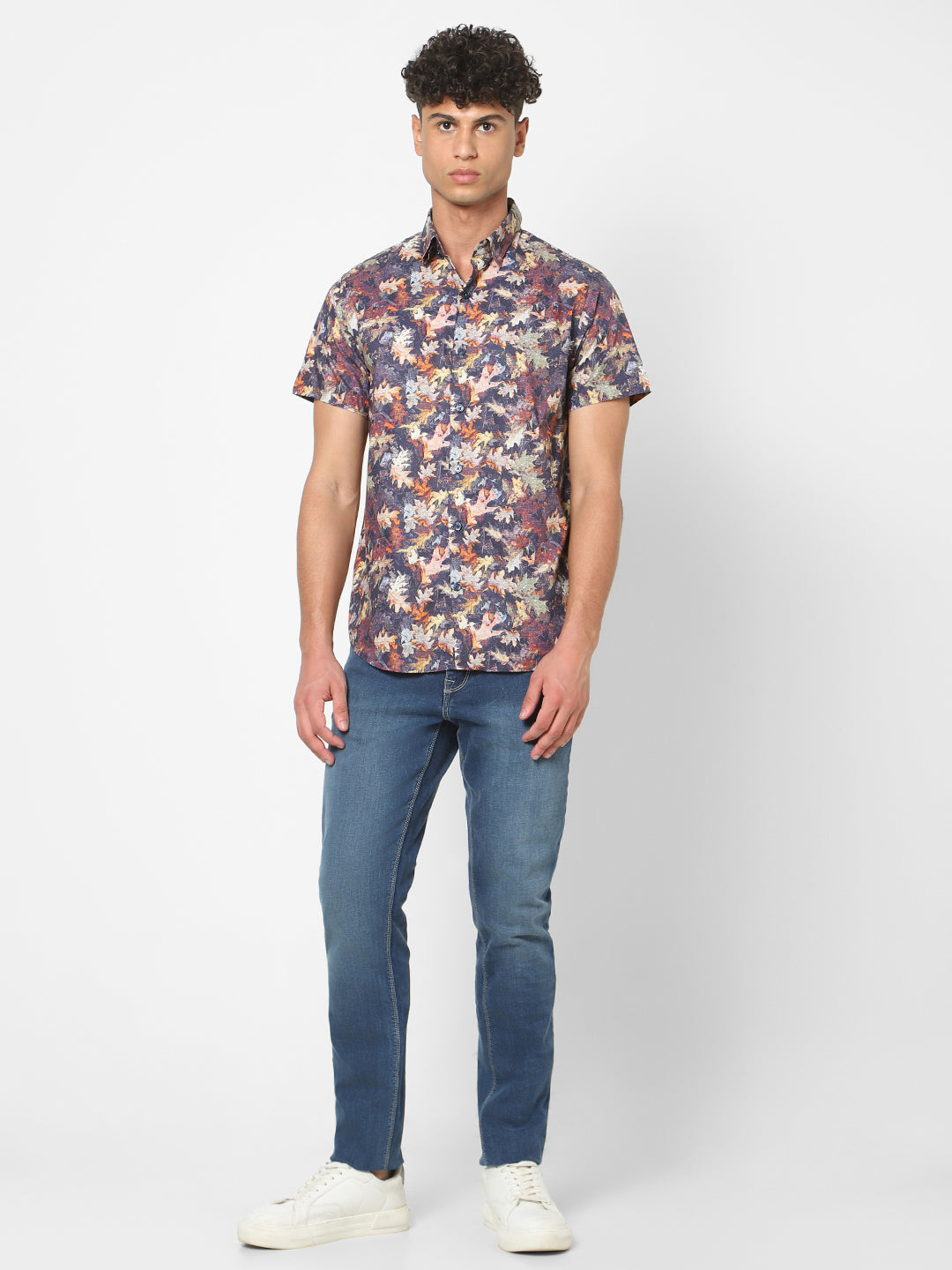 Exhaust Floral Printinng Short Sleeve Shirt