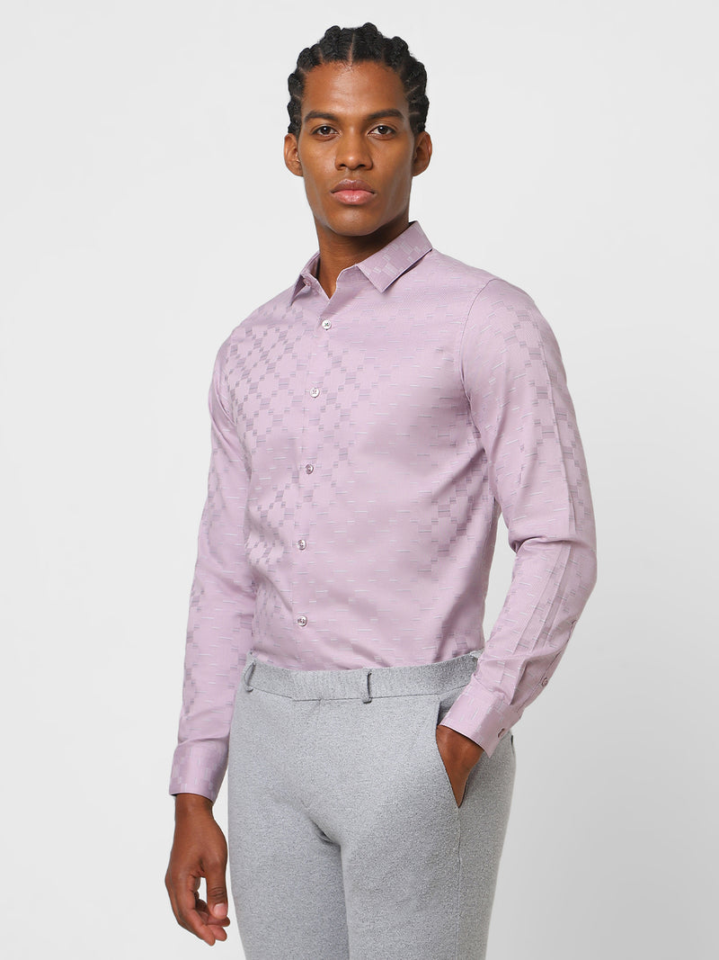 Men's Onion Pink Printed Shirt