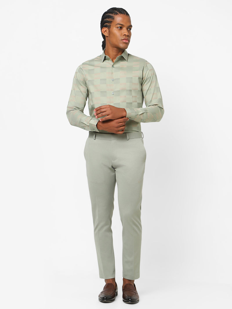 Men's Leaf Green Checks Shirt