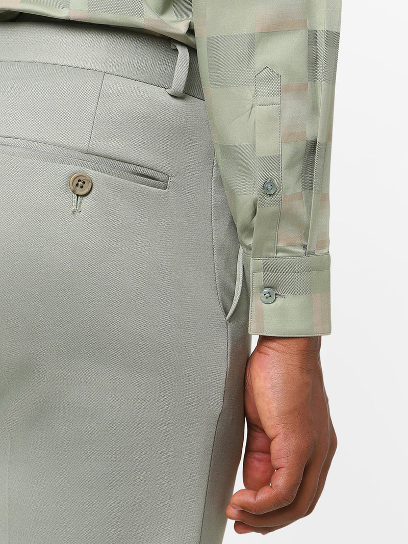 Men's Leaf Green Checks Shirt