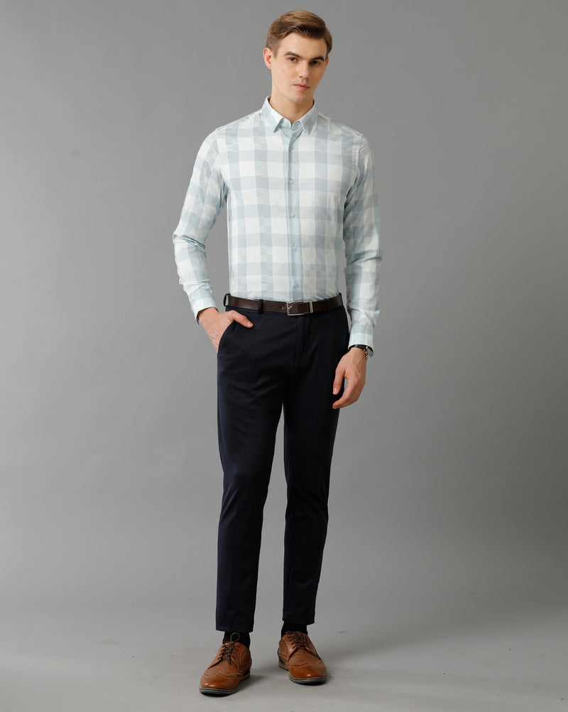 Men's Checkered Cotton Stretch Shirt