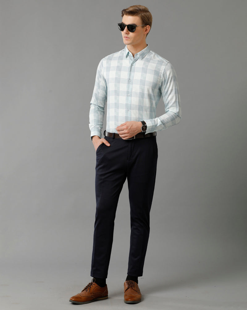 Men's Checkered Cotton Stretch Shirt