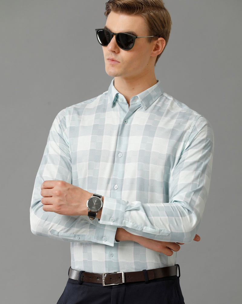 Men's Checkered Cotton Stretch Shirt