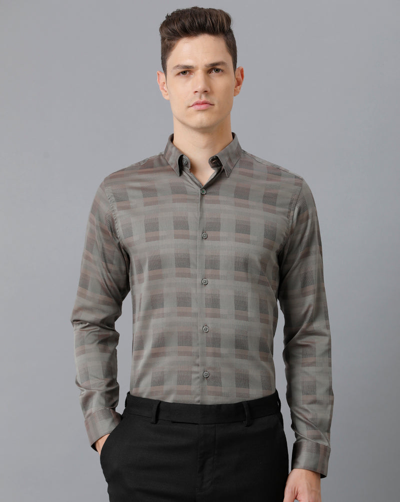 Men's Checkered Cotton Stretch Shirt