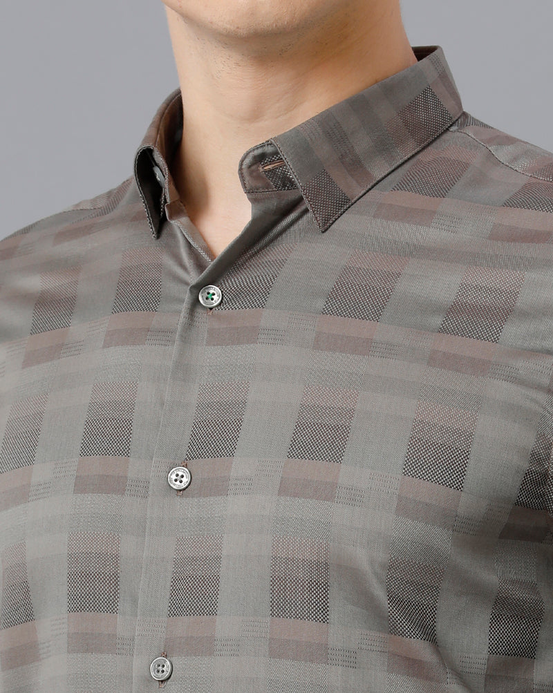 Men's Checkered Cotton Stretch Shirt