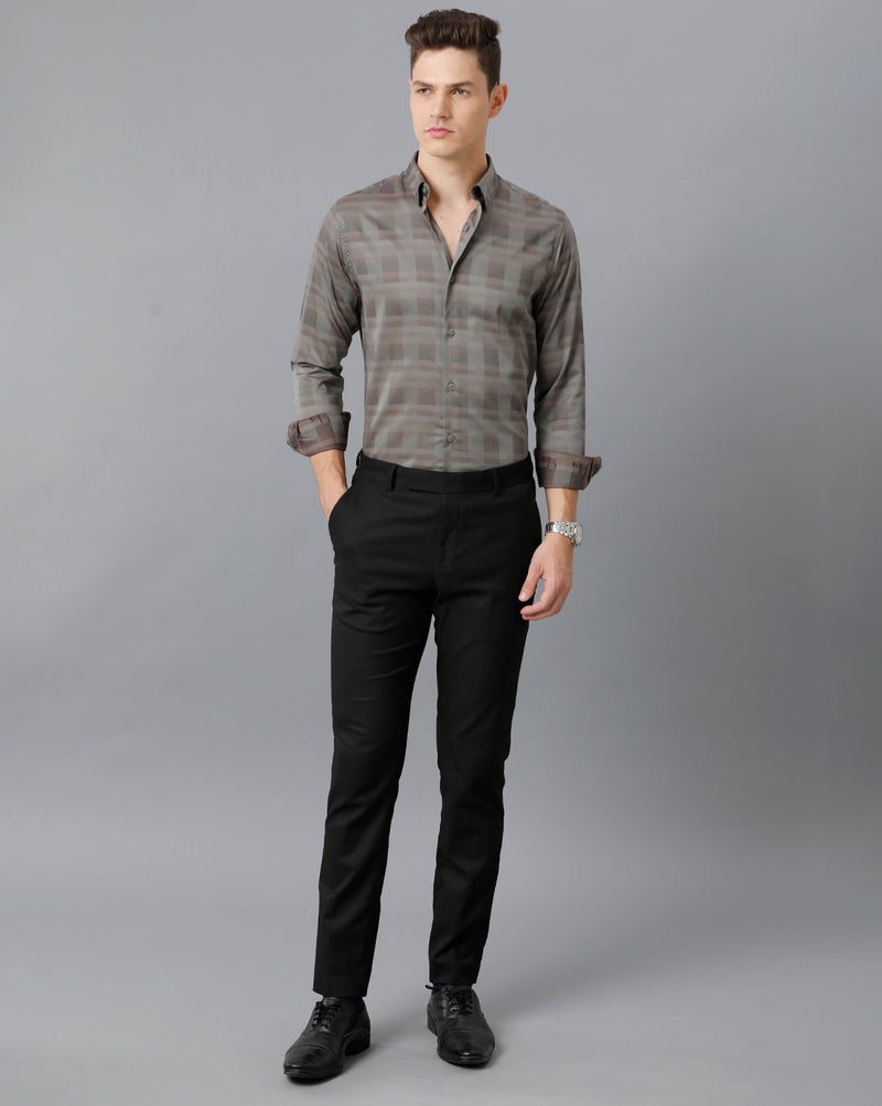 Men's Checkered Cotton Stretch Shirt