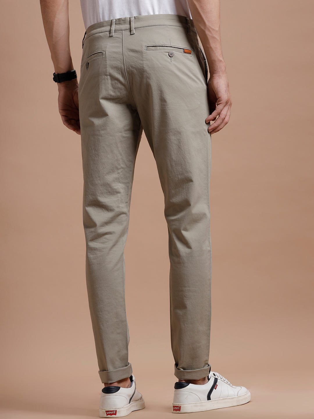 Lt Green Smart Casual Stretch Trouser