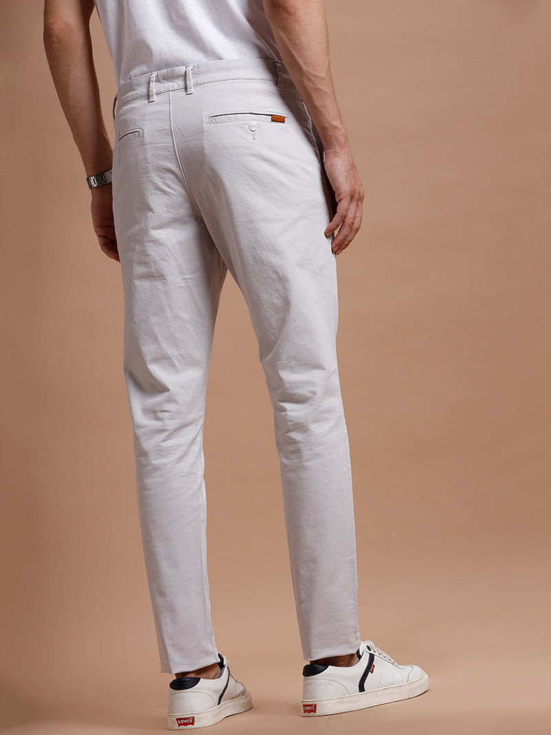 Lt Grey  Smart Casual Cotton Trouser