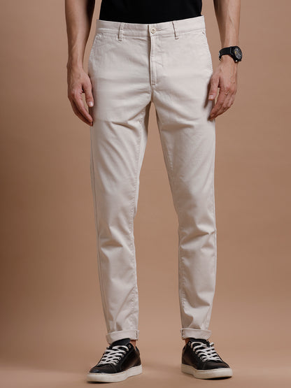 Offwhite Smart Casual Stretch Trouser