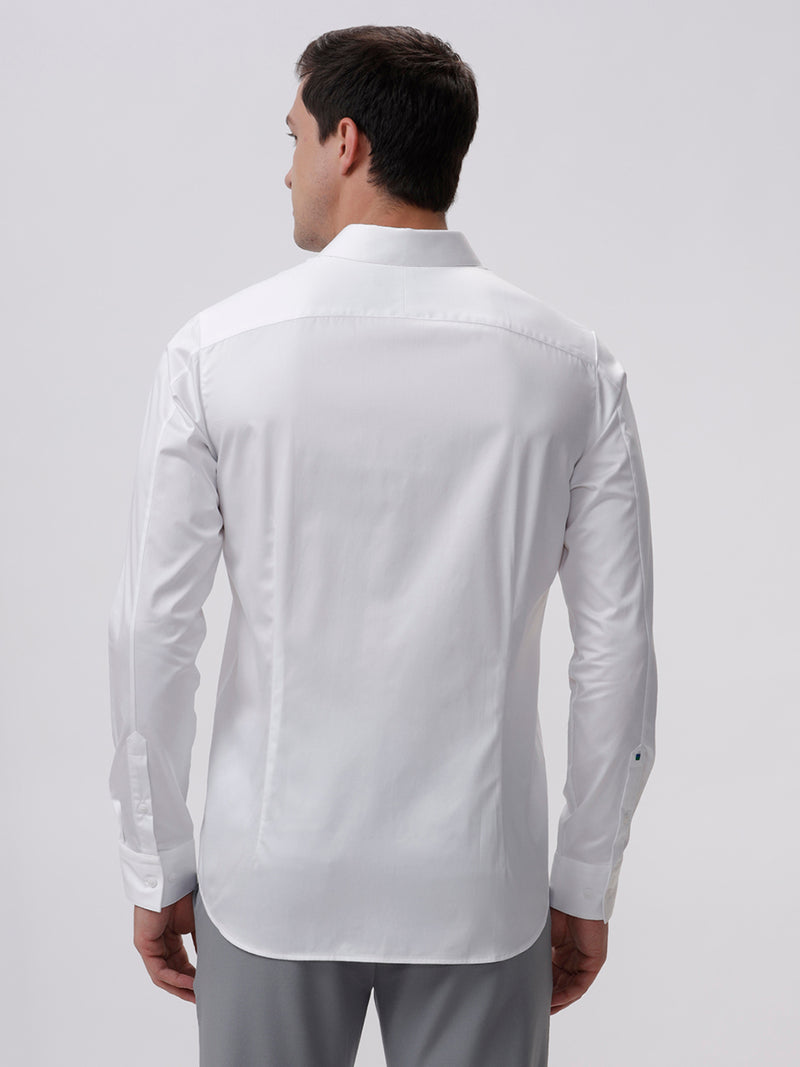 White Solid Cotton Shirt