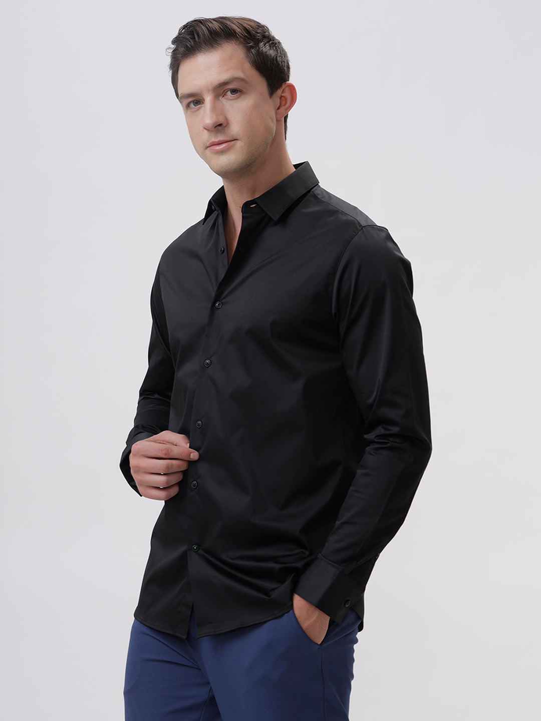 The Collection Samuel Slim Fit Shirt - Black