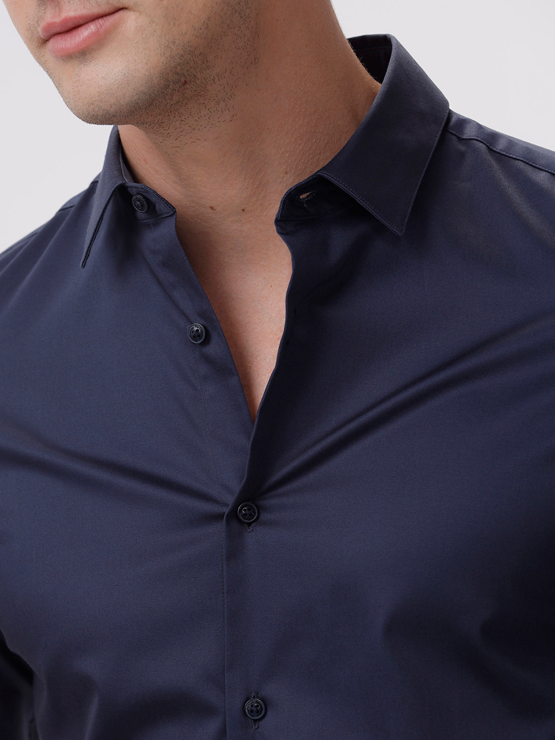 The Collection Samuel Slim Fit Shirt - Navy