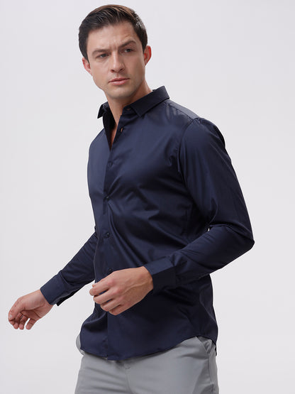 The Collection Samuel Slim Fit Shirt - Navy