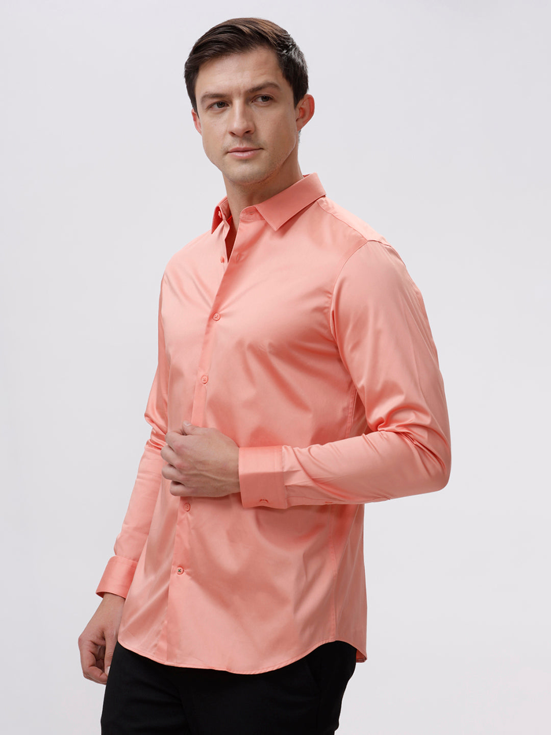 The Collection Samuel Peach Bud Slim Fit Shirt