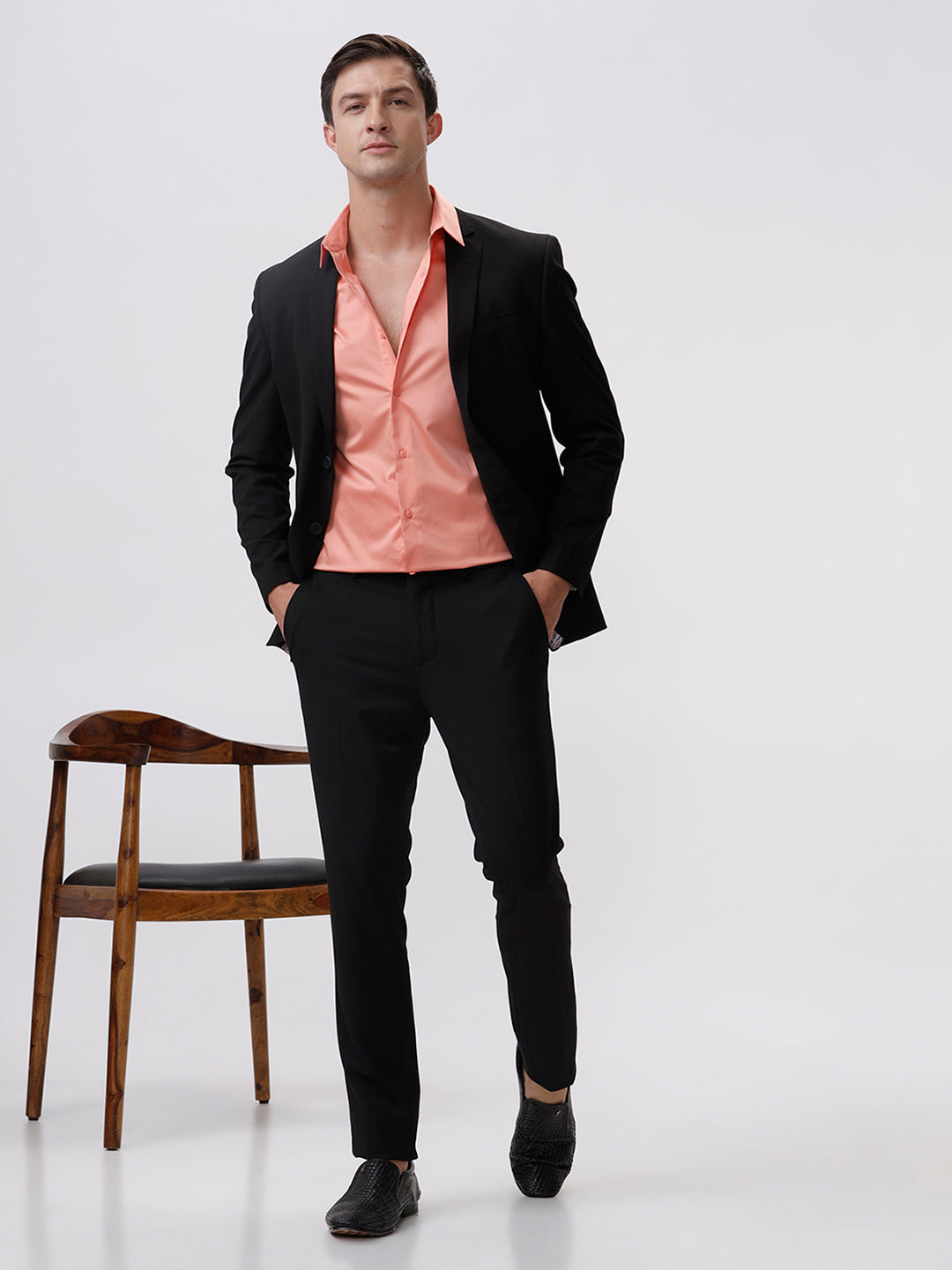 The Collection Samuel Peach Bud Slim Fit Shirt