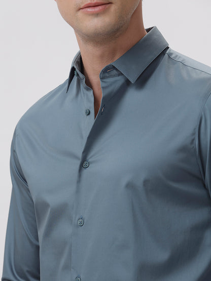 Samuel Goblin Blue Slim Fit Cotton Shirt