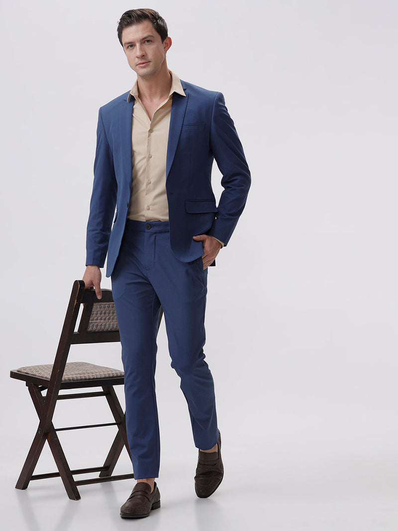 The Collection Men's Beige Slim Fit 100% Cotton Full Sleeves Semi-Formal Shirt