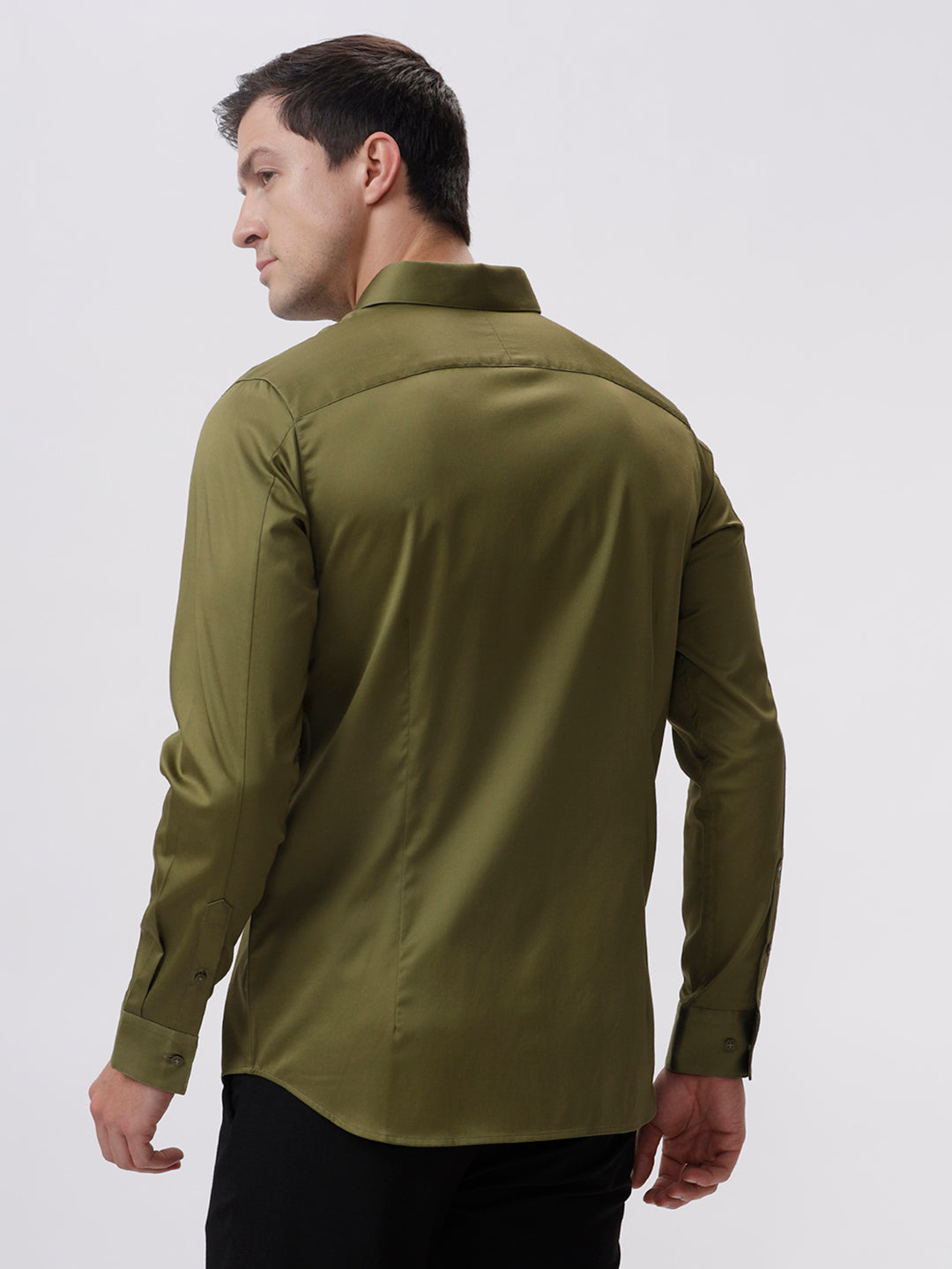 The Collection Stephen Olive Drab Slim Fit Shirt