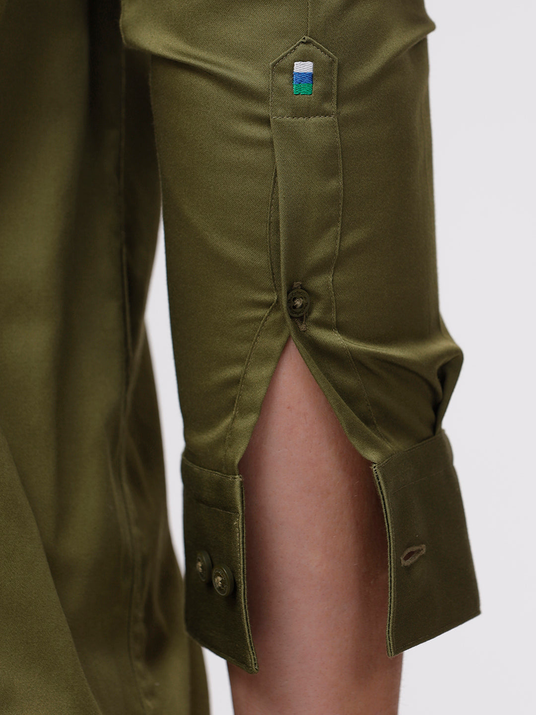 The Collection Stephen Olive Drab Slim Fit Shirt