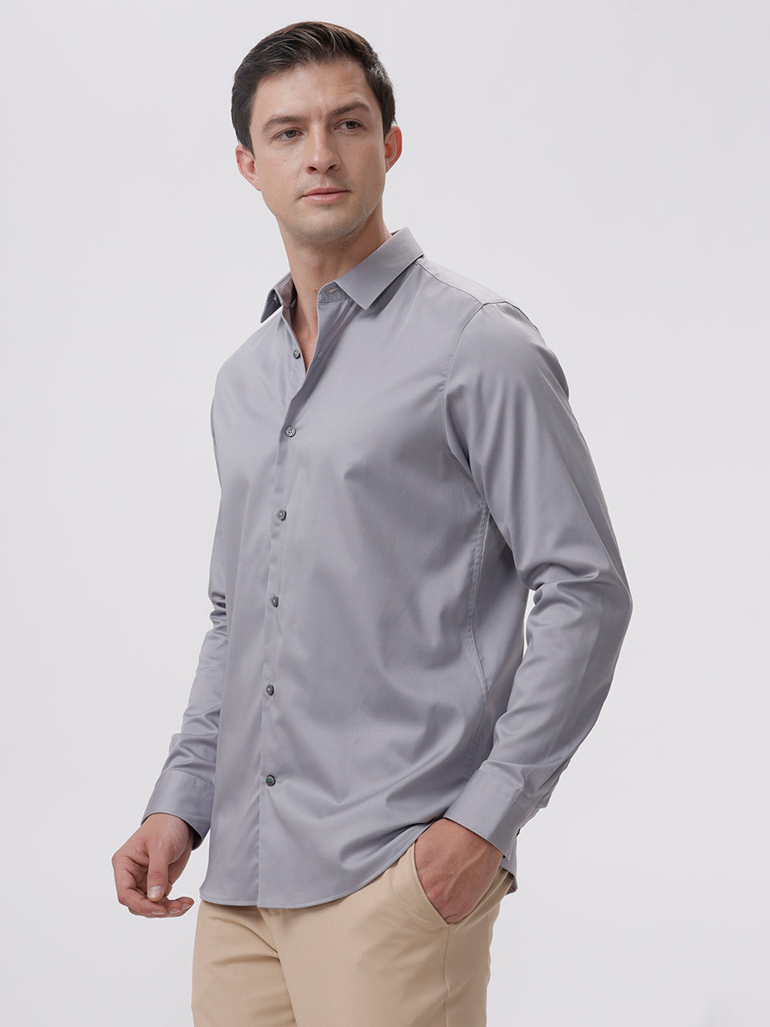 Stephen Ulac Gray Cotton Shirt