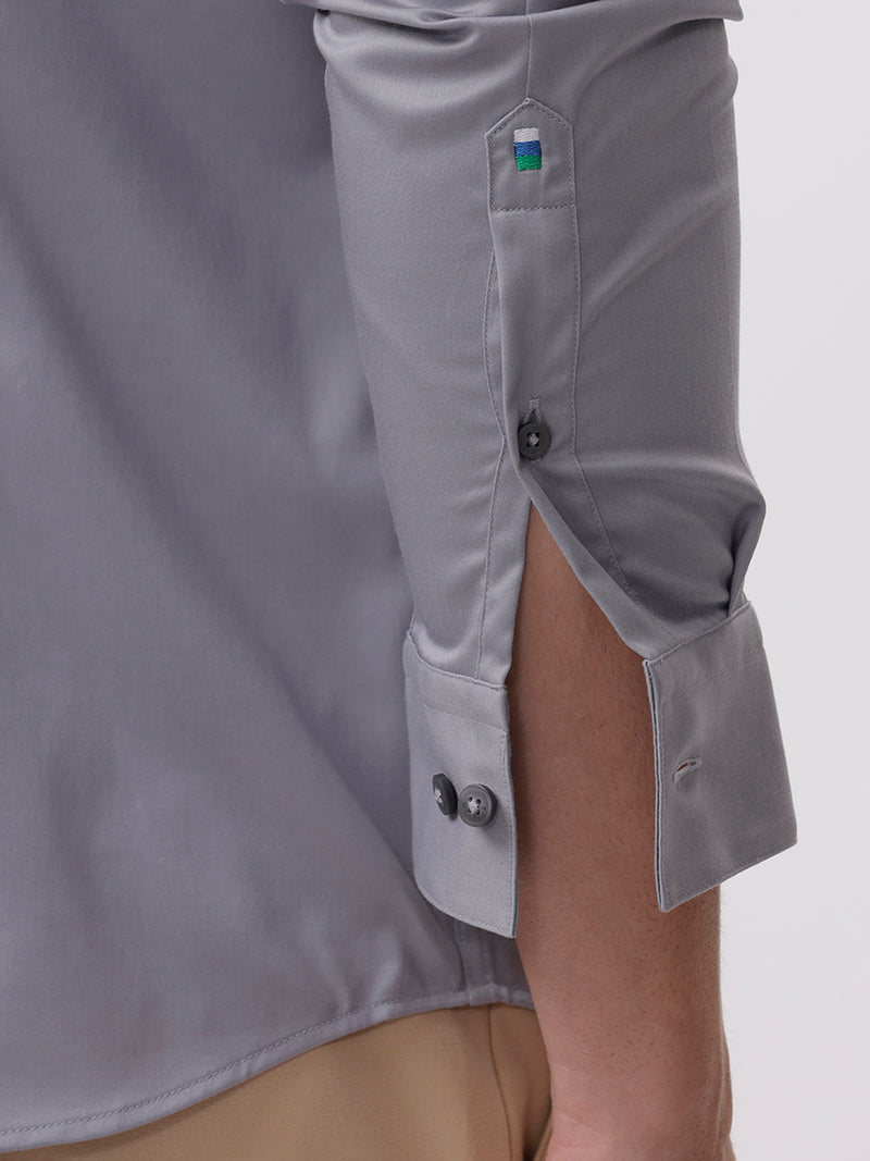 Stephen Ulac Gray Cotton Shirt