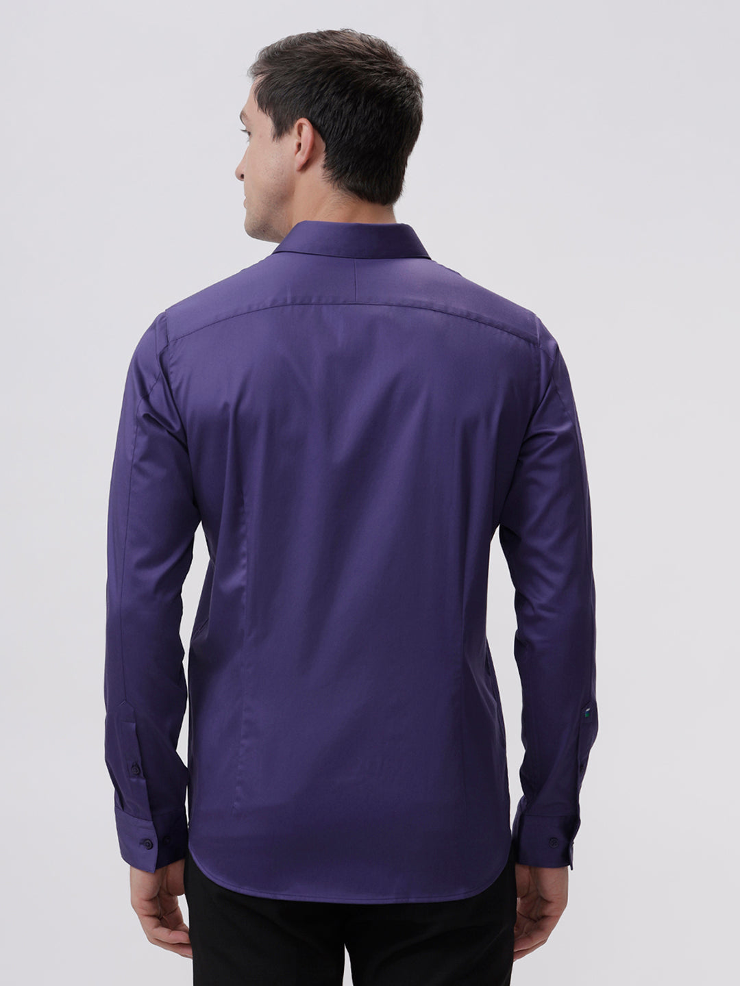 Stephen Mulberry Purple Slim Fit Cotton Shirt