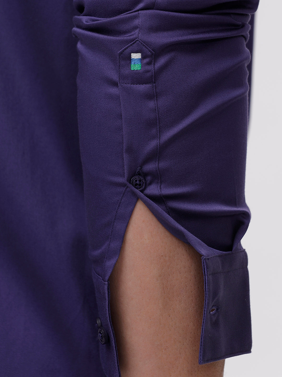 Stephen Mulberry Purple Slim Fit Cotton Shirt