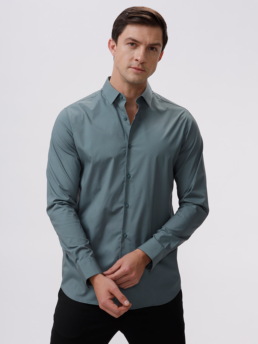 The Collection Patrick Slim Fit Shirt - Stormy Sea